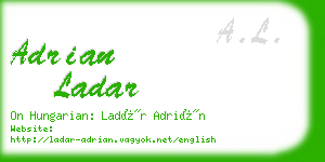 adrian ladar business card